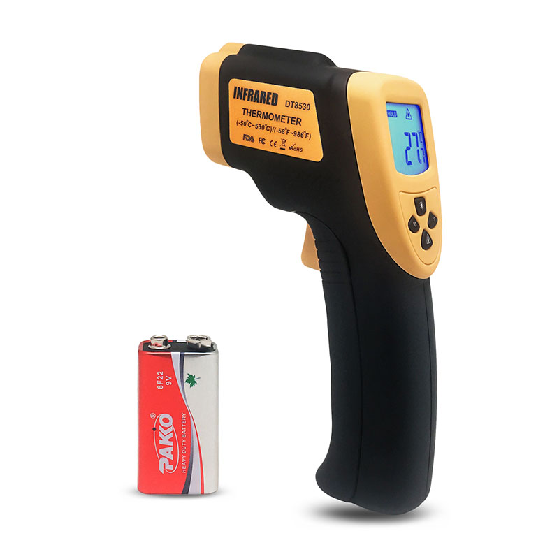 Digitalpistole Typ DT8530 -50-530 Grad CE-zertifiziertes IR-Infrarot-Thermometer Berührungsloses Infrarot-Thermometer Industriethermometer